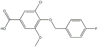 3-chloro-4-[(4-fluorophenyl)methoxy]-5-methoxybenzoic acid 结构式