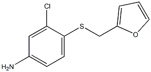 3-chloro-4-[(furan-2-ylmethyl)sulfanyl]aniline 结构式