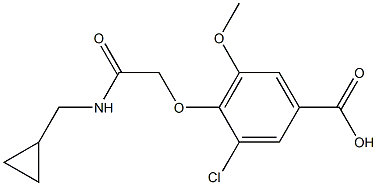 3-chloro-4-{[(cyclopropylmethyl)carbamoyl]methoxy}-5-methoxybenzoic acid 结构式