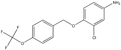 3-chloro-4-{[4-(trifluoromethoxy)phenyl]methoxy}aniline 结构式