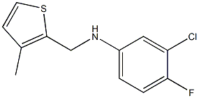 3-chloro-4-fluoro-N-[(3-methylthiophen-2-yl)methyl]aniline 结构式