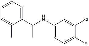 3-chloro-4-fluoro-N-[1-(2-methylphenyl)ethyl]aniline 结构式