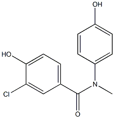 3-chloro-4-hydroxy-N-(4-hydroxyphenyl)-N-methylbenzamide 结构式
