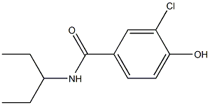 3-chloro-4-hydroxy-N-(pentan-3-yl)benzamide 结构式