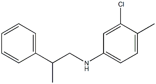 3-chloro-4-methyl-N-(2-phenylpropyl)aniline 结构式