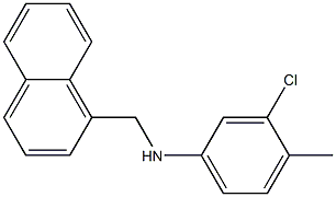 3-chloro-4-methyl-N-(naphthalen-1-ylmethyl)aniline 结构式