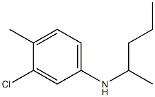 3-chloro-4-methyl-N-(pentan-2-yl)aniline 结构式