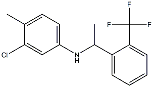 3-chloro-4-methyl-N-{1-[2-(trifluoromethyl)phenyl]ethyl}aniline 结构式