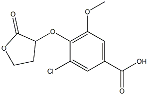 3-chloro-5-methoxy-4-[(2-oxooxolan-3-yl)oxy]benzoic acid 结构式