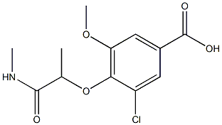 3-chloro-5-methoxy-4-[1-(methylcarbamoyl)ethoxy]benzoic acid 结构式