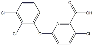 3-chloro-6-(2,3-dichlorophenoxy)pyridine-2-carboxylic acid 结构式