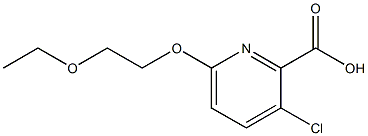 3-chloro-6-(2-ethoxyethoxy)pyridine-2-carboxylic acid 结构式