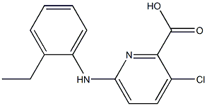 3-chloro-6-[(2-ethylphenyl)amino]pyridine-2-carboxylic acid 结构式