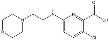3-chloro-6-{[2-(morpholin-4-yl)ethyl]amino}pyridine-2-carboxylic acid 结构式