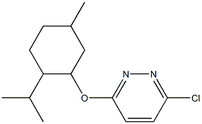 3-chloro-6-{[5-methyl-2-(propan-2-yl)cyclohexyl]oxy}pyridazine 结构式