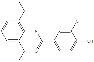 3-chloro-N-(2,6-diethylphenyl)-4-hydroxybenzamide 结构式