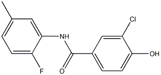 3-chloro-N-(2-fluoro-5-methylphenyl)-4-hydroxybenzamide 结构式