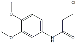 3-chloro-N-(3,4-dimethoxyphenyl)propanamide 结构式
