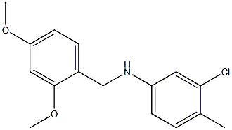 3-chloro-N-[(2,4-dimethoxyphenyl)methyl]-4-methylaniline 结构式