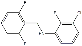 3-chloro-N-[(2,6-difluorophenyl)methyl]-2-fluoroaniline 结构式