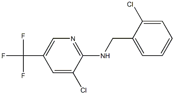 3-chloro-N-[(2-chlorophenyl)methyl]-5-(trifluoromethyl)pyridin-2-amine 结构式