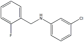 3-chloro-N-[(2-fluorophenyl)methyl]aniline 结构式