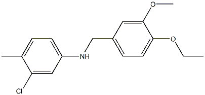 3-chloro-N-[(4-ethoxy-3-methoxyphenyl)methyl]-4-methylaniline 结构式