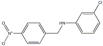 3-chloro-N-[(4-nitrophenyl)methyl]aniline 结构式