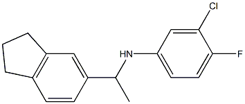 3-chloro-N-[1-(2,3-dihydro-1H-inden-5-yl)ethyl]-4-fluoroaniline 结构式