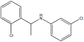 3-chloro-N-[1-(2-chlorophenyl)ethyl]aniline 结构式