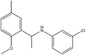 3-chloro-N-[1-(2-methoxy-5-methylphenyl)ethyl]aniline 结构式