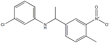 3-chloro-N-[1-(4-methyl-3-nitrophenyl)ethyl]aniline 结构式