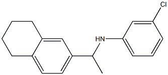 3-chloro-N-[1-(5,6,7,8-tetrahydronaphthalen-2-yl)ethyl]aniline 结构式