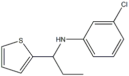 3-chloro-N-[1-(thiophen-2-yl)propyl]aniline 结构式