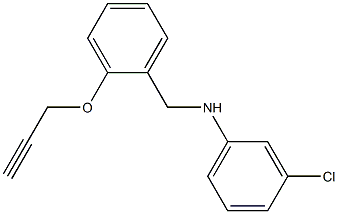 3-chloro-N-{[2-(prop-2-yn-1-yloxy)phenyl]methyl}aniline 结构式