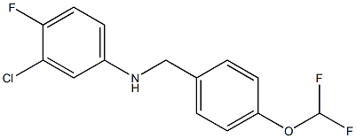 3-chloro-N-{[4-(difluoromethoxy)phenyl]methyl}-4-fluoroaniline 结构式