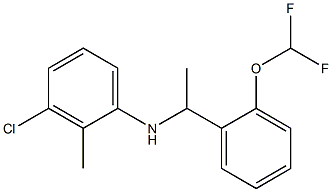 3-chloro-N-{1-[2-(difluoromethoxy)phenyl]ethyl}-2-methylaniline 结构式