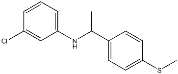 3-chloro-N-{1-[4-(methylsulfanyl)phenyl]ethyl}aniline 结构式