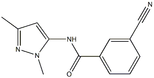 3-cyano-N-(1,3-dimethyl-1H-pyrazol-5-yl)benzamide 结构式