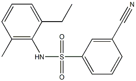 3-cyano-N-(2-ethyl-6-methylphenyl)benzene-1-sulfonamide 结构式