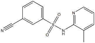 3-cyano-N-(3-methylpyridin-2-yl)benzene-1-sulfonamide 结构式