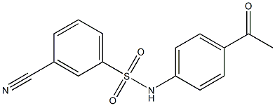3-cyano-N-(4-acetylphenyl)benzene-1-sulfonamide 结构式