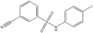 3-cyano-N-(4-iodophenyl)benzene-1-sulfonamide 结构式