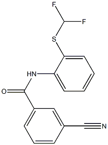 3-cyano-N-{2-[(difluoromethyl)sulfanyl]phenyl}benzamide 结构式