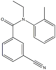 3-cyano-N-ethyl-N-(2-methylphenyl)benzamide 结构式