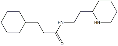 3-cyclohexyl-N-[2-(piperidin-2-yl)ethyl]propanamide 结构式