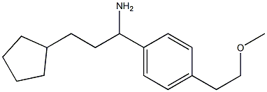 3-cyclopentyl-1-[4-(2-methoxyethyl)phenyl]propan-1-amine 结构式