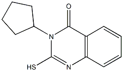 3-cyclopentyl-2-sulfanyl-3,4-dihydroquinazolin-4-one 结构式