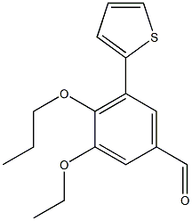 3-ethoxy-4-propoxy-5-thien-2-ylbenzaldehyde 结构式