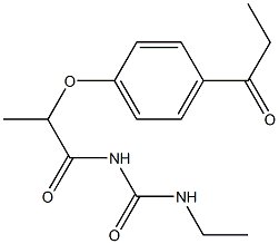 3-ethyl-1-[2-(4-propanoylphenoxy)propanoyl]urea 结构式